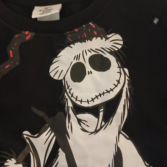 Disney Nightmare Before Christmas Black Light Up Sweatshirt Unisex Size Small S - Picture 4 of 16